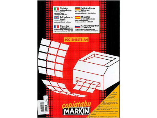 Picture of MARKIN ADHESIVE LABELS 64 X 34CM - 24 LABELS PER SHEET